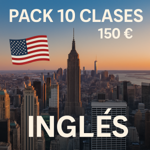 PACK 10 CLASES INGLÉS X 150 €
