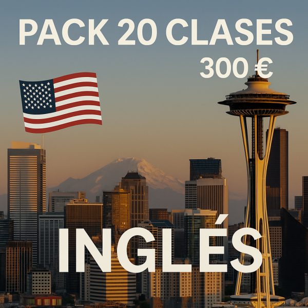 PACK 20 CLASES DE INGLÉS 300 €